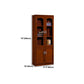 Contemporary Bookshelf Brown Engineered Wood Vertical Shelf Bookcase