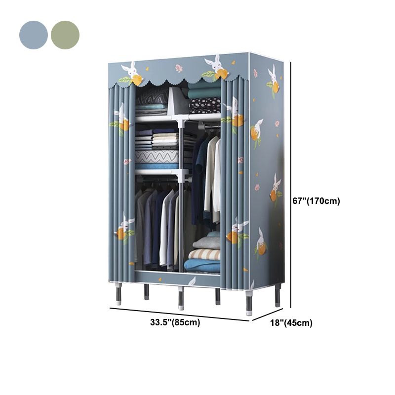 Hedendaagse stijl Garderobe Metal 1-deurs Garderobe Closet voor thuis