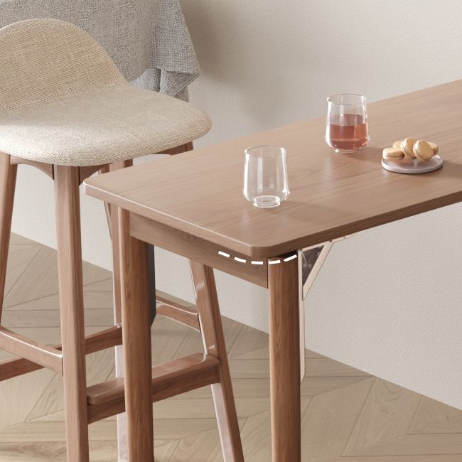 Modern Wood Rectangle Counter Table 2/3 Pieces Bar Table Set for Living Room