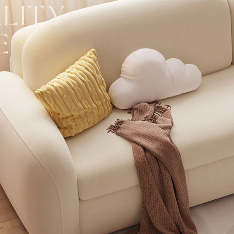 Moderne en eigentijdse stof verwijderbare witte futon slaper bank