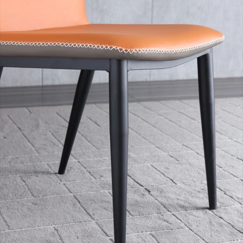 Contemporary Chair Faux Leather Dining Room Wingback Parsons Chair Clearhalo 'Dining Chairs' 'Dining Tables & Seating' 'dining_chair' 'furn' 'furn_dining_chair' 'Furniture' 'Kitchen & Dining Furniture' 1200x1200_e7cf85e2-9cbf-40fb-8b11-62c0f13175f5