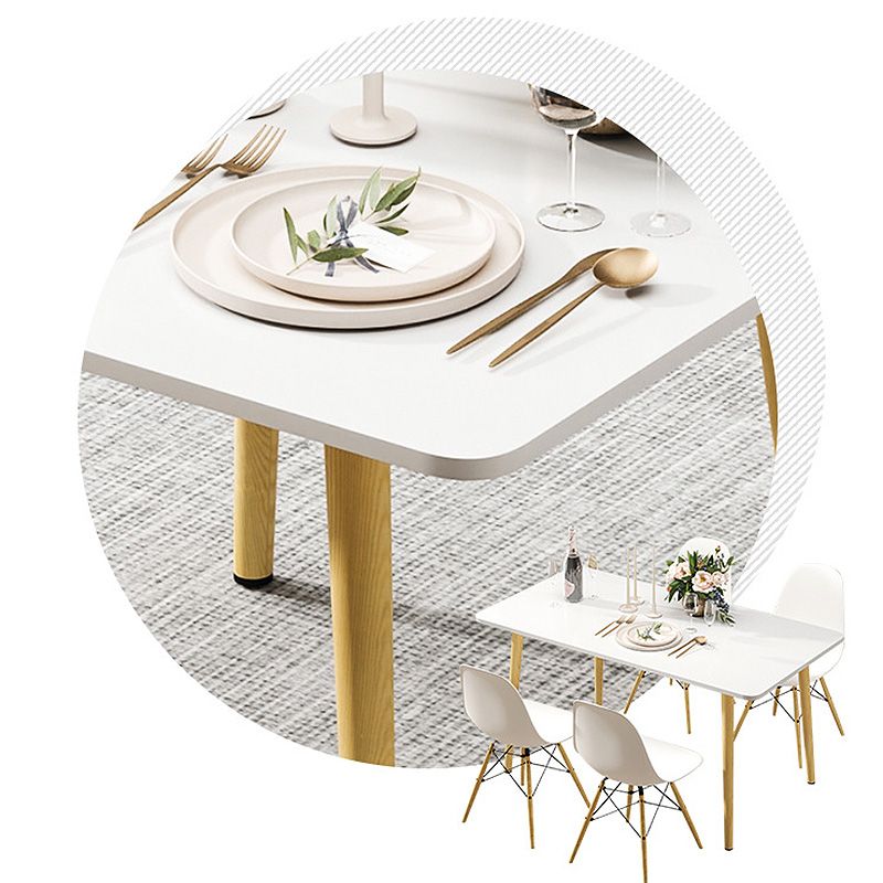 Modern Style Density Plank Wood/white Top Solid Wood Leg Coffee Table Clearhalo 'Coffee & Accent Tables' 'Coffee Tables' 'coffee_tables' 'furn' 'furn_coffee_tables' 'Furniture' 'furniture_coffee_tables' 'Living Room Furniture' 1200x1200_e7d157ad-f6b6-4fa3-a2b0-9f4e50d4f065