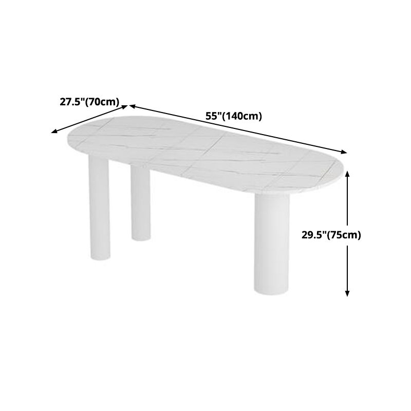 Metal Contemporary White Dining Table Sintered Stone Top Table for Dining Room Clearhalo ' dining_table' 'Dining Tables & Seating' 'Dining Tables' 'furn' 'furn_dining_table' 'Furniture' 'furniture_dining_table' 'Kitchen & Dining Furniture' 'kitchen&dining_furn' 'kitchen' 'kitchen_dining_table' 1200x1200_e7d53a87-c060-4c89-9f11-8ce89d8bab22