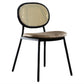 Contemporary Cane Back Chair Faux Leather Dining Side Chair for Indoor Clearhalo 'Dining Chairs' 'Dining Tables & Seating' 'dining_chair' 'furn' 'furn_dining_chair' 'Furniture' 'furniture_dining_chair' 'Kitchen & Dining Furniture' 1200x1200_e7d59ebf-19e2-4dab-afc7-8a684eaba119