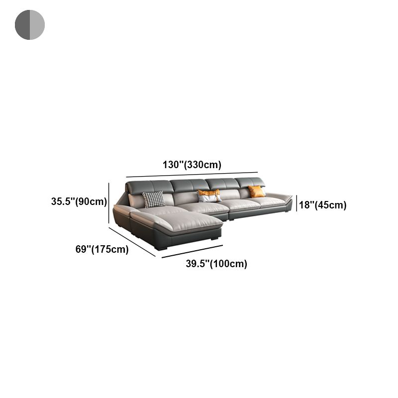 Scandinavian Faux Leather Sofa/Sectionals for Living Room 37.4" High