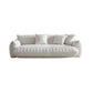 Modern 28.74" H Wool Recessed Arm Sofa in White for Living Room