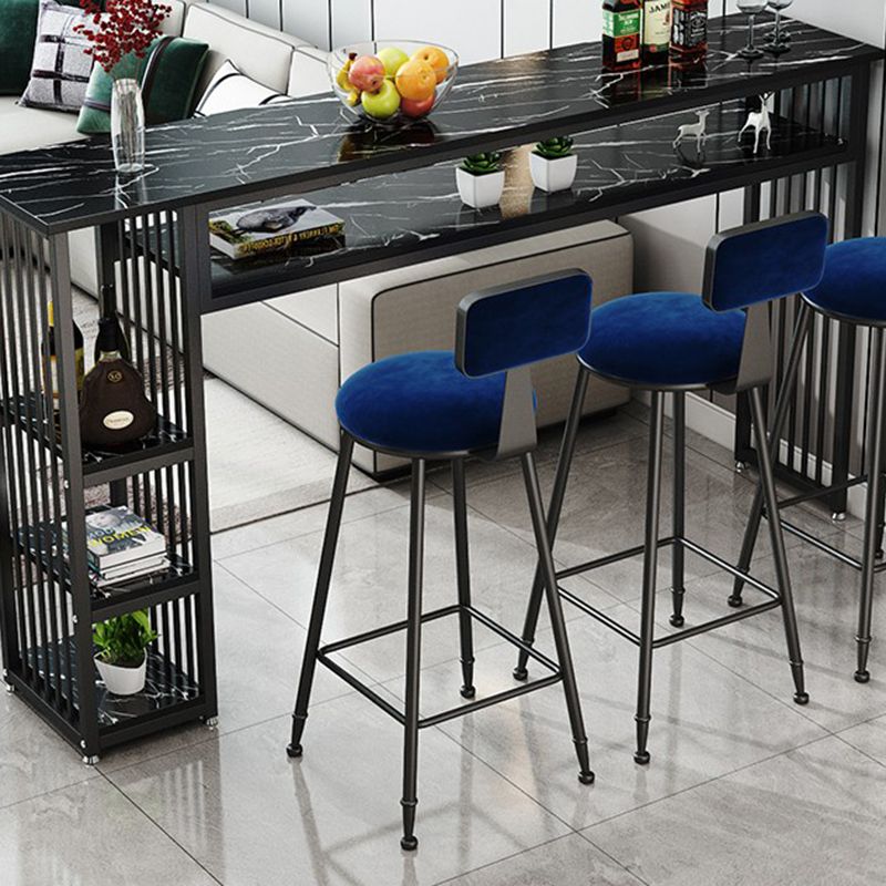Glam Indoor Bar Eettafel Rechthoekige barkruktafel met opbergruimte