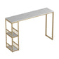 Glam Bar Pub Table Set 1/3 Pcs Stone Top Bar Table with Upholstered Stools Clearhalo 'Bar Furniture' 'furn' 'furn_home_bar_bar_sets' 'Furniture' 'Home Bars & Bar Sets' 'home_bar_bar_sets' 'Kitchen & Dining Furniture' 1200x1200_e7d8e7ea-f16c-4ba3-b8e6-a429f664c955