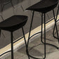Modern Armless Backrest Counter Stool Iron Bar Stool with Acrylic Seat and Pedal for Bar