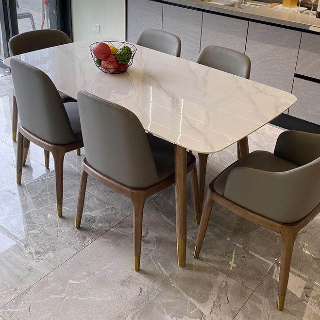 Sintered Stone Top Rectangle Table for Restaurant Modern Dining Table with 4 Legs Clearhalo ' dining_table' 'Dining Tables & Seating' 'Dining Tables' 'furn' 'furn_dining_table' 'Furniture' 'furniture_dining_table' 'Kitchen & Dining Furniture' 'kitchen&dining_furn' 'kitchen' 'kitchen_dining_table' 1200x1200_e7daa763-408f-4377-8bed-a60a0b6e6e9f