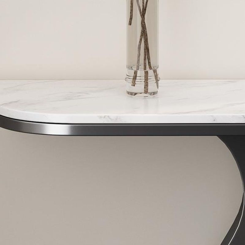 12 Zoll breiter Glamakzent Tabelle Halbmondmetallkonsole Tisch