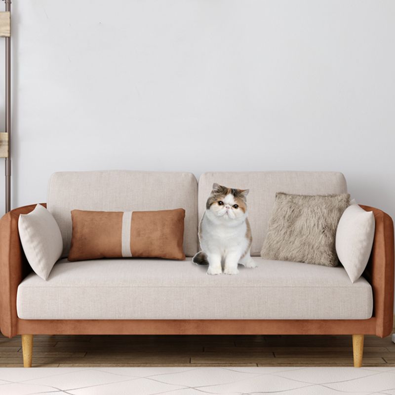 Square Arm Sofa 31.89" H Scandinavian Fabric Sofa with Pillows Clearhalo 'furn' 'furn_sofas' 'Furniture' 'furniture_sofas' 'kitchen' 'kitchen_sofas' 'Living Room Furniture' 'Sofa' 'sofas' 1200x1200_e7db68d1-6cb6-4da4-b9a4-7f60812aae9a