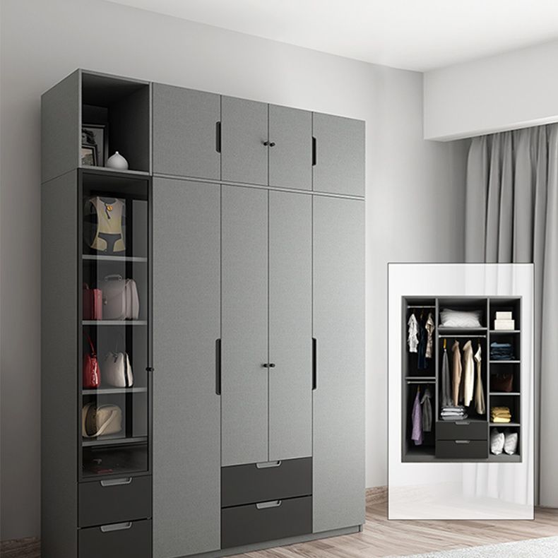 Contemporary Style Wardrobe Armoire Wood Armoire with Door for Bedroom
