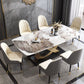 Stone Top Dining Table Contemporary Dining Table with Pedestal Base Clearhalo 'Dining Tables & Seating' 'Dining Tables' 'dining_table' 'furn' 'furn_dining_table' 'Furniture' 'Kitchen & Dining Furniture' 1200x1200_e7dd8009-509e-43e2-bc5d-0ae04bedc084