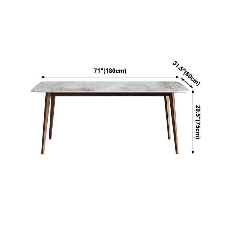 Sintered Stone Dining Table Mid-Century Style 4 Legs Rectangle Table for Dining Room Clearhalo ' dining_table' 'Dining Tables & Seating' 'Dining Tables' 'furn' 'furn_dining_table' 'Furniture' 'furniture_dining_table' 'Kitchen & Dining Furniture' 'kitchen&dining_furn' 'kitchen' 'kitchen_dining_table' 1200x1200_e7ddc651-a840-47b1-9dd0-a278377d7d74