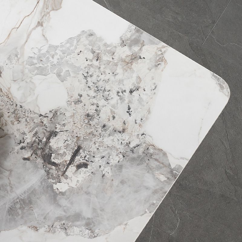 Modern 1/3/4/5/7 Pieces Dinette Set with White Sintered Stone Rectangle Dining Table Set Clearhalo 'Dining Room Sets' 'Dining Tables & Seating' 'dining_room_set' 'furn' 'furn_dining_room_set' 'Furniture' 'furniture_dining_room_set' 'Kitchen & Dining Furniture' 1200x1200_e7de1c69-ee68-4df7-8967-2d14b70e183c