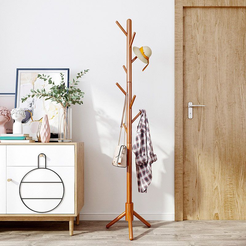 Zeitgenössischer Stil Hall Stand hölzern freistehender Halle stehen mit Haken