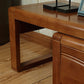 Soporte tradicional para TV, consola de soporte para TV de madera de caucho con cajones