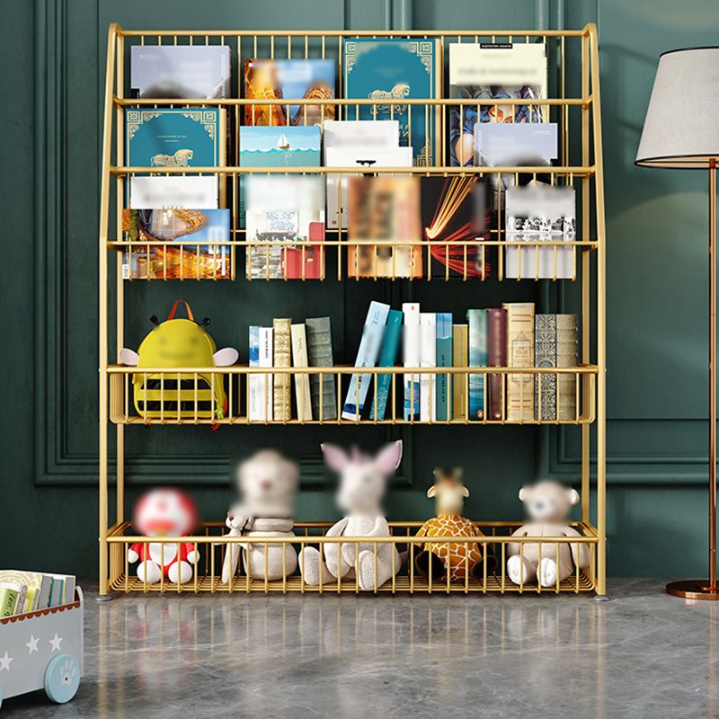 Modern Style Metal Bookshelf Ladder Open Shelf Bookcase for Study Room Clearhalo 'Bookcases' 'Furniture' 'furniture_bookcases' 'kitchen' 'kitchen_bookcases' 'Living Room Furniture' 'Office Furniture' 1200x1200_e7e22a7e-9949-497f-a9ff-a4024e2b8f94