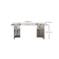 Mesa de comedor de piedra sinterizada, mesa con pedestal doble para cocina, comedor