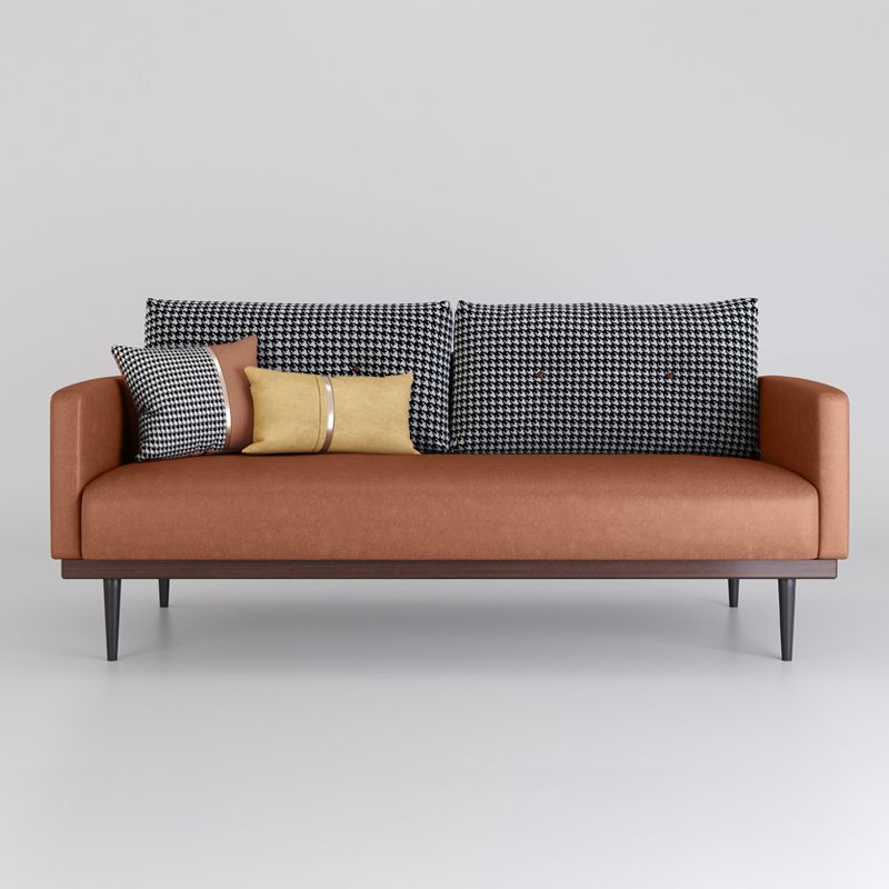 29.5" H Contemporary Faux Leather Square Arm Sofa for Living Room Clearhalo 'furn' 'furn_sofas' 'Furniture' 'Living Room Furniture' 'Sofa' 'sofas' 1200x1200_e7e6590a-2284-487b-84f7-b94660a3ed06