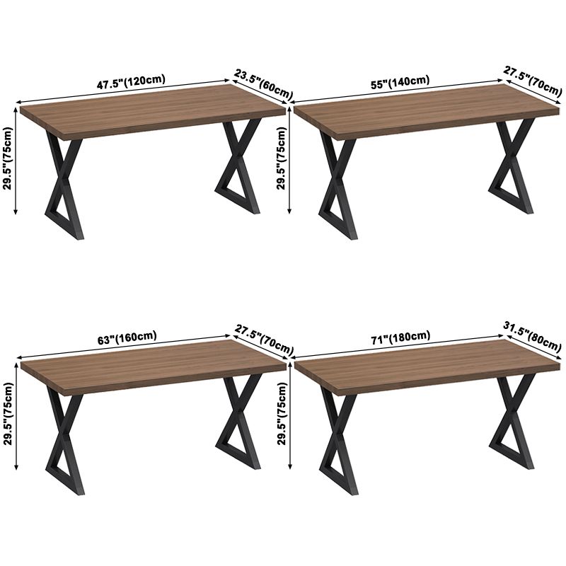 Industrial Solid Wood Dinner Room Kitchen Table Sled Base Table for Dining Room Clearhalo ' dining_table' 'Dining Tables & Seating' 'Dining Tables' 'furn' 'furn_dining_table' 'Furniture' 'furniture_dining_table' 'Kitchen & Dining Furniture' 'kitchen&dining_furn' 'kitchen' 'kitchen_dining_table' 1200x1200_e7e681e3-7c0d-4068-97e7-168ddbf14d42