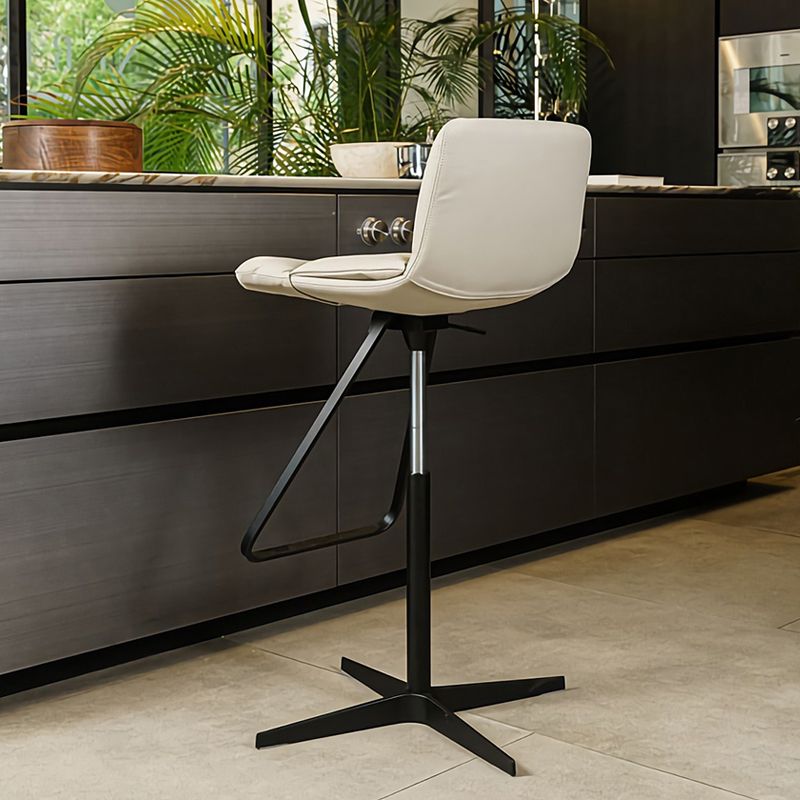 Sgabello da bar per bar in pelle regolabile in stile industriale per casa