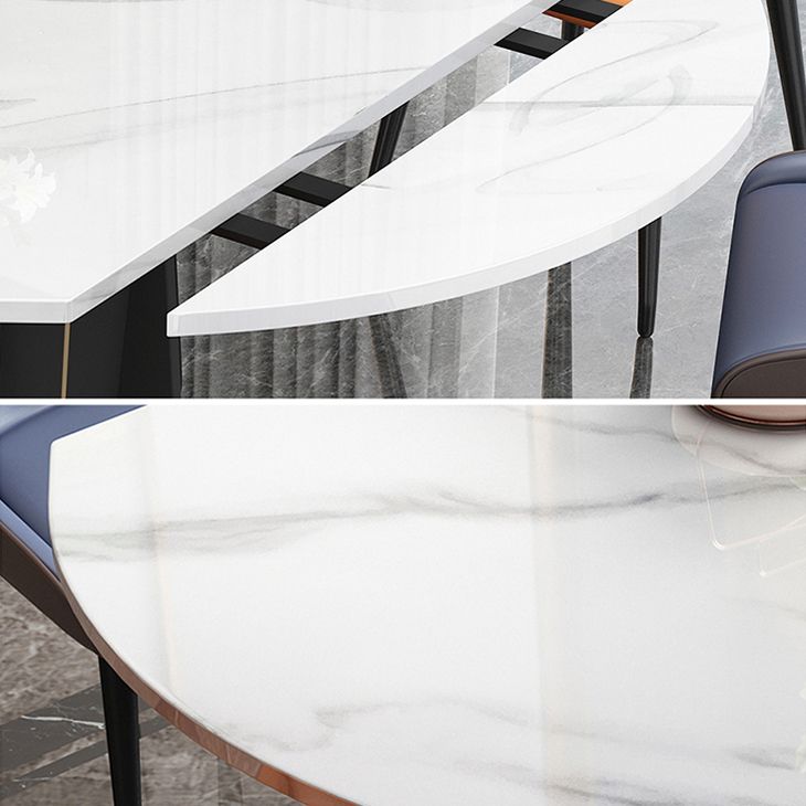 Simplicity Round Dining Room Table Sintered Stone Table with Black Pedestal Base Clearhalo ' dining_table' 'Dining Tables & Seating' 'Dining Tables' 'furn' 'furn_dining_table' 'Furniture' 'furniture_dining_table' 'Kitchen & Dining Furniture' 'kitchen&dining_furn' 'kitchen' 'kitchen_dining_table' 1200x1200_e7e9e807-80cd-4ebb-bff1-bb53a234a7a6