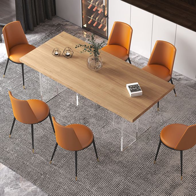 Modern Style Dining Table Rectangle Solid Wood Dining Table for Kitchen Clearhalo ' dining_table' 'Dining Tables & Seating' 'Dining Tables' 'furn' 'furn_dining_table' 'Furniture' 'furniture_dining_table' 'Kitchen & Dining Furniture' 'kitchen&dining_furn' 'kitchen' 'kitchen_dining_table' 1200x1200_e7ea1166-75e6-4164-b209-4bd9c32d3d8b