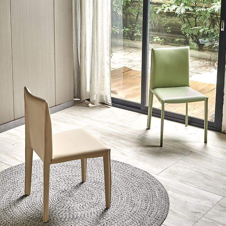 Leather Armless Dining Chairs Home Upholstered Side Chairs with Metal Legs Clearhalo ' kitchen&dining_furn' 'Dining Chairs' 'Dining Tables & Seating' 'dining_chair' 'furn' 'furn_dining_chair' 'Furniture' 'furniture_dining_chair' 'Kitchen & Dining Furniture' 'kitchen' 1200x1200_e7eae556-2867-4d82-8959-7dac5ab93531