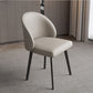 Chaises de salle à manger de cuisine en simili cuir, chaises contemporaines avec pieds en métal noir