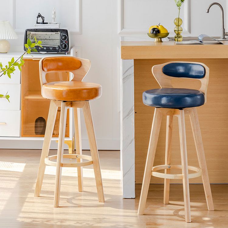 Contemporary Counter Round Bar Stool Armless Wood Bar Stool with Footrest Clearhalo 'Bar Furniture' 'Bar Stools' 'bar_stools' 'furn' 'furn_bar_stools' 'furniture_bar_stools' 'Kitchen & Dining Furniture' 'kitchen&dining_furn' 'kitchen' 'kitchen_furn' Furniture' 1200x1200_e7ecf182-c527-44b3-8a91-060b89783c44