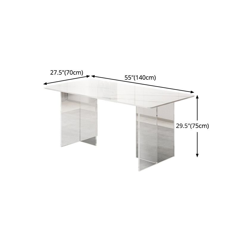 Modern 1/2/5/7 Pieces Rectangle Dining Set Sintered Stone Top Table with Leather Chairs Clearhalo 'Dining Room Sets' 'Dining Tables & Seating' 'dining_room_set' 'furn' 'furn_dining_room_set' 'Furniture' 'furniture_dining_room_set' 'Kitchen & Dining Furniture' 'kitchen&dining_furn' 'kitchen' 1200x1200_e7ed969b-bcbc-4cb0-9266-914b409a2afc