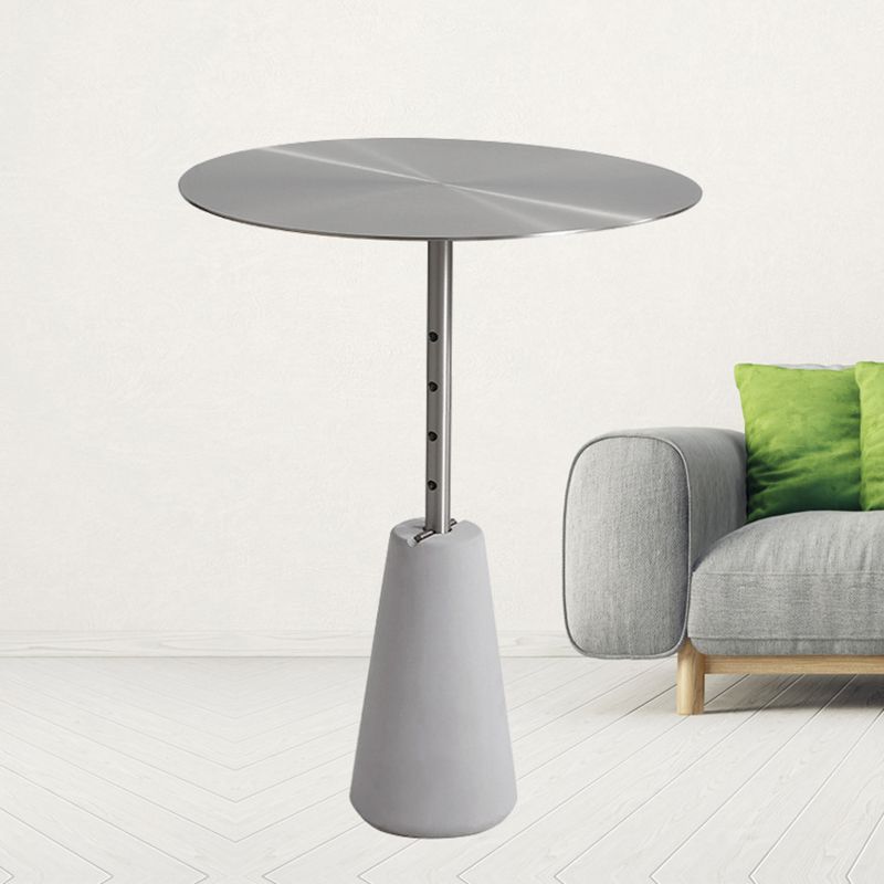 Mid-century Modern Cocktail Table Metal Silver/gold Top Round Coffee Table Clearhalo 'Coffee & Accent Tables' 'End & Side Tables' 'end_side_table' 'end_side_tables' 'furn' 'furn_end_side_tables' 'Furniture' 'furniture_end_side_table' 'Living Room Furniture' 1200x1200_e7ee0786-e2f9-4027-b47c-54fe6a2b6e69