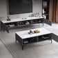 15.7" H Glam TV Cabinet Glass Top Media Console TV Stand with 2 Doors Clearhalo 'furn' 'furn_tv_stands_entertainment_centers' 'Furniture' 'Living Room Furniture' 'TV Stands & Entertainment Centers' 'TV Stands & Media Storage Furniture' 'tv_stands_entertainment_centers' 1200x1200_e7eff3f7-0893-4f62-b7c2-6cf4efb5f280