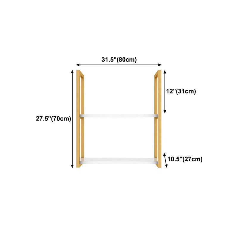 10.63"W Bookshelf Glam Style Wall Mounted Bookcase for Home Office Study Room Clearhalo 'Bookcases' 'furn' 'furn_bookcases' 'Furniture' 'furniture_bookcases' 'kitchen' 'kitchen_bookcases' 'Living Room Furniture' 'Office Furniture' 1200x1200_e7f0ac41-e581-4f11-a8f6-392aa377875b