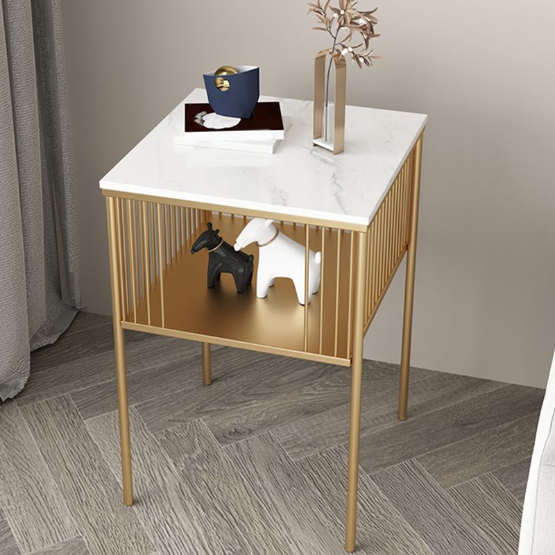 Metal de metal modernista 4 patas de la mesa de la mesa cuadrada de la pizarra cuadrada