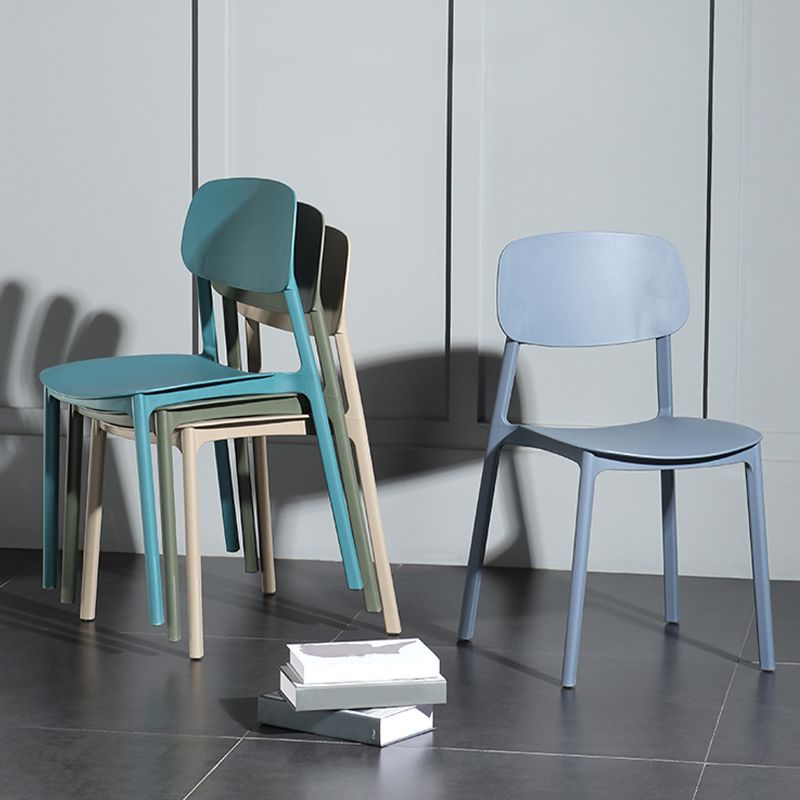 Silla de plástico de la parte posterior abierta moderna silla de brazo de plástico para el dormitorio