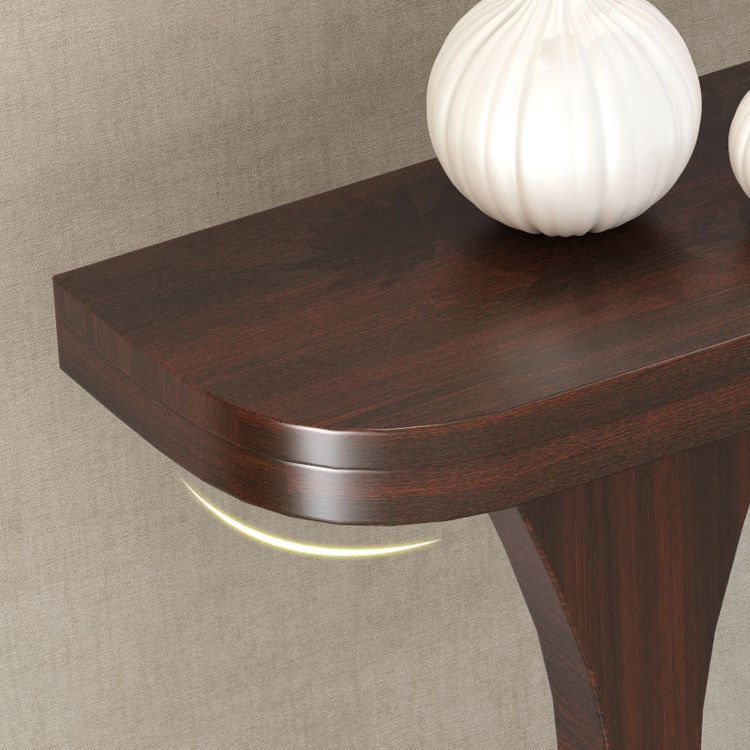 Solid Wood Half Moon Console Table 33.46" Tall 1-shelf Accent Table