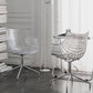 Contemporary Style Dining Chairs Arm Chairs for Kitchen with Metal Legs