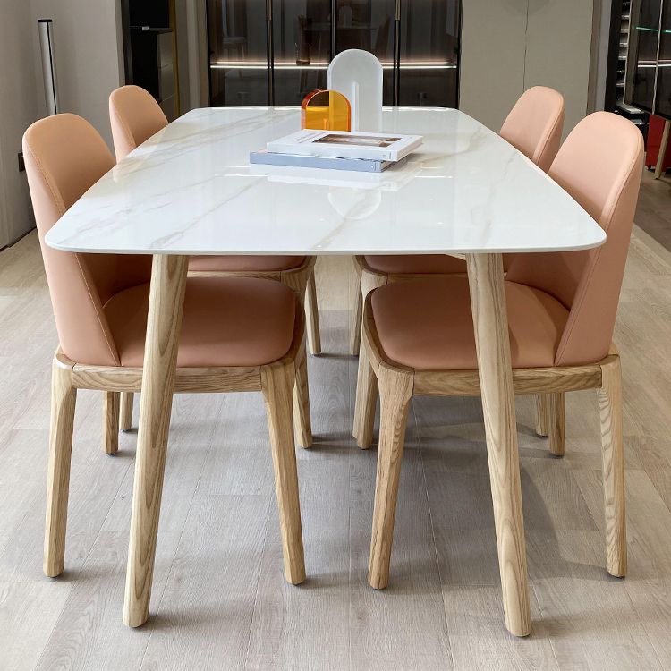 Glam Kitchen Dining Room Set Standard Height with¬†Rectangle Top and Solid Wood Legs Dining Furniture Clearhalo 'Dining Room Sets' 'Dining Tables & Seating' 'dining_room_set' 'furn' 'furn_dining_room_set' 'Furniture' 'furniture_dining_room_set' 'Kitchen & Dining Furniture' 'kitchen&dining_furn' 'kitchen' 1200x1200_e7f73d62-05c0-4e45-9676-bfb5d633ac60