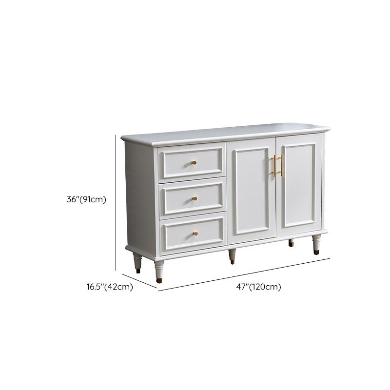 Tavolo a buffet in legno moderno scheda laterale con armadi e cassetti