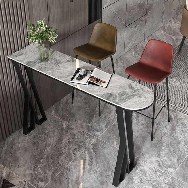 Industrial Style Bar Table Artificial Stone Top 42-inch Height Pub Table for Dining Room Clearhalo 'Bar Furniture' 'Bar Tables' 'bar_tables' 'furn' 'furn_bar_tables' 'Furniture' 'furniture_bar_tables' 'Kitchen & Dining Furniture' 'kitchen&dining_furn' 'kitchen' 1200x1200_e7f92662-5d30-4750-836f-4d22a43f6838