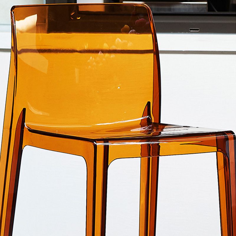 Scandinavian Armless Bar Stool Acrylic Low Back Counter Stool Clearhalo 'Bar Furniture' 'Bar Stools' 'bar_stools' 'furn' 'furn_bar_stools' 'Furniture' 'Kitchen & Dining Furniture' 1200x1200_e7f9ca64-e8f1-4394-b07b-7c23e6a5369f
