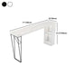 Table de pub / bar en métal moderne rectangle Table de hauteur de barre intérieure blanche