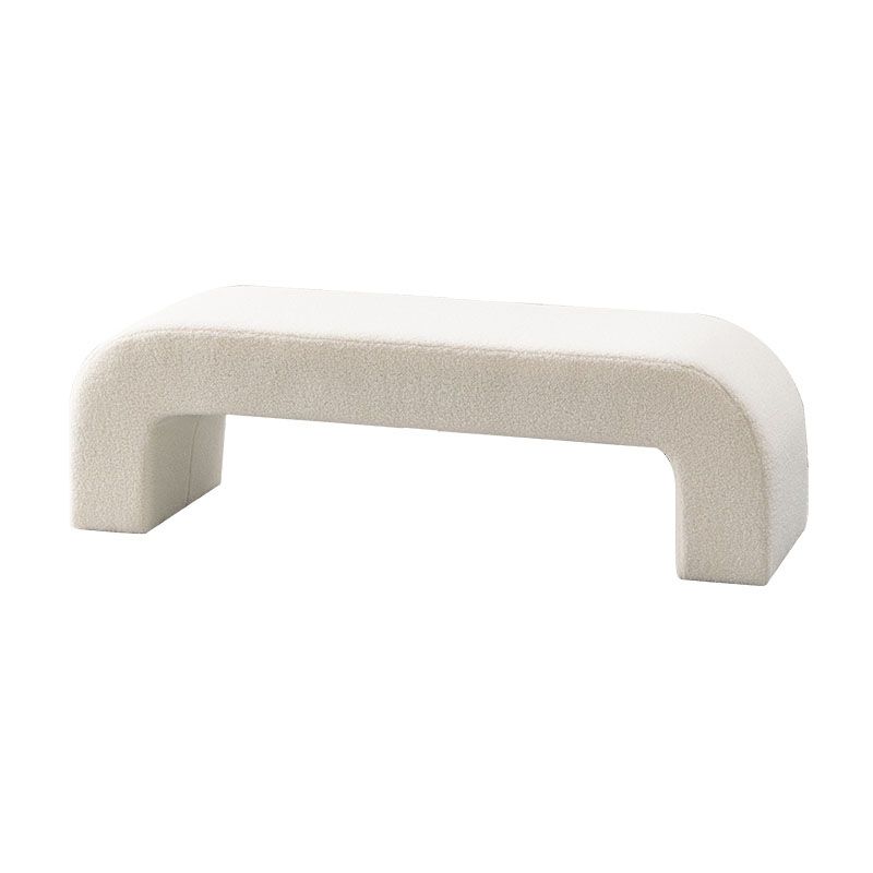 Contemporary Upholstered Bench Home Seating Bench in White with Legs Clearhalo 'Benches' 'Chairs & Seating' 'furn' 'furn_benches' 'Furniture' 'Living Room Furniture' 1200x1200_e7fb66d7-495d-4305-8e33-df6872a0bfc9
