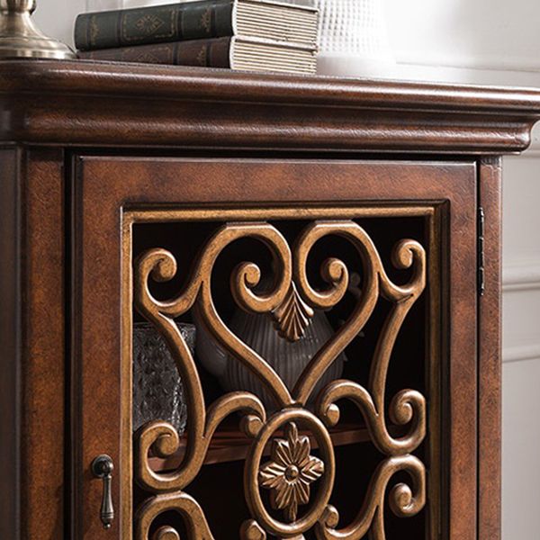 47。2 "高さの悩みのある木材サイドキャビネット2-引き出し1-ドア収納キャビネット