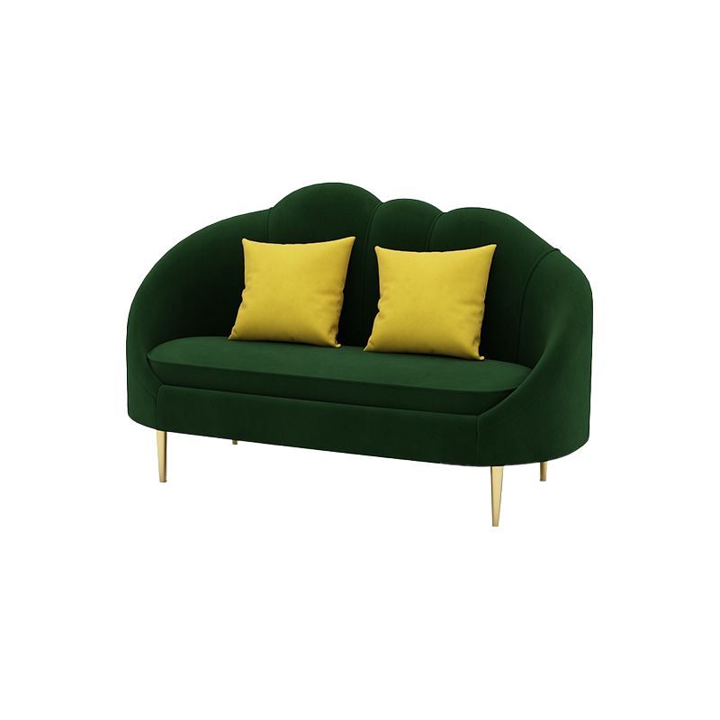 Velvet Sloped Arm Sofa Contemporary Standard Sofa with Sewn Pillow Back Clearhalo 'furn' 'furn_sofas' 'Furniture' 'Living Room Furniture' 'Sofa' 'sofas' 1200x1200_e7fe4cf7-fe0d-41fd-beb5-6e8ea0cfa881