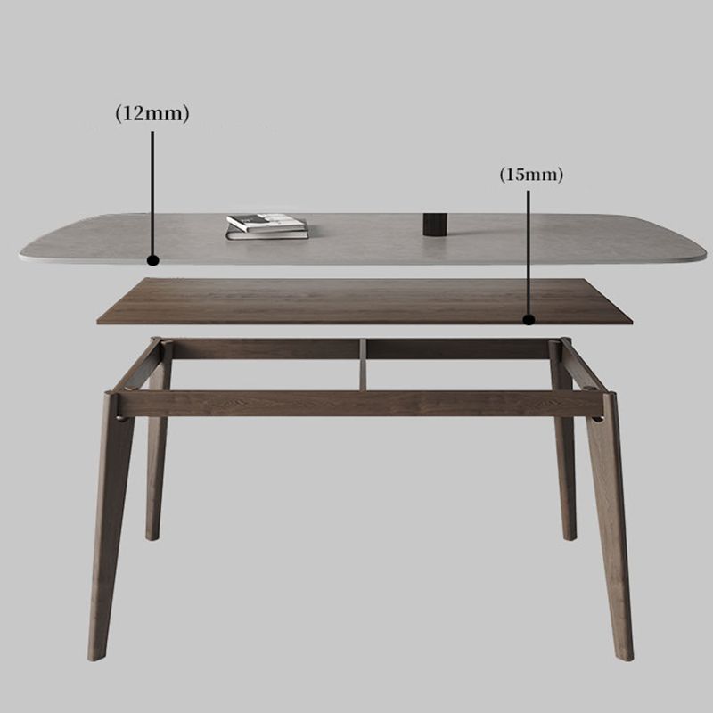 Modern Style Furniture Rectangle Stone Dining Room Table for Home