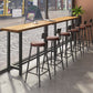 Moderne 1/7 stukken Bars Set rechthoek houten aanrechttafel met hoge ontlasting